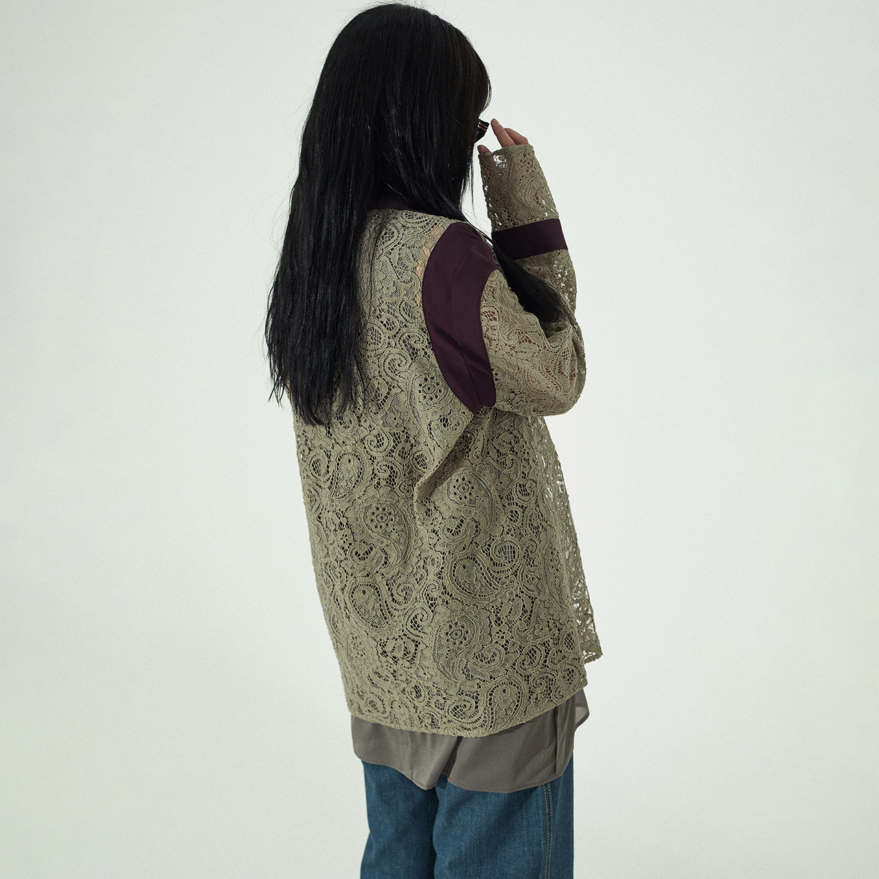 스틸레써디 레이스업 셔츠 카키(Still Lethardy Lace-Up Shirt Khaki) - 4
