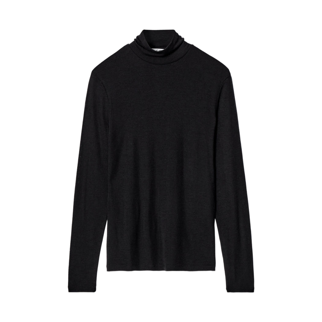 코스 슬림 울 저지 롤넥 탑 블랙(COS Slim Wool Jersey Roll Neck Top Black) - 1