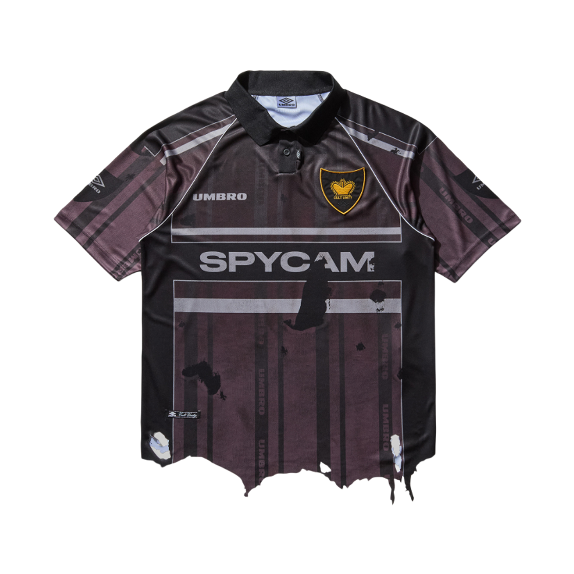 UQ411CRJO1-PUR0 Umbro x Slam Spycam Vintage Polo Short Sleeve Jersey Purple