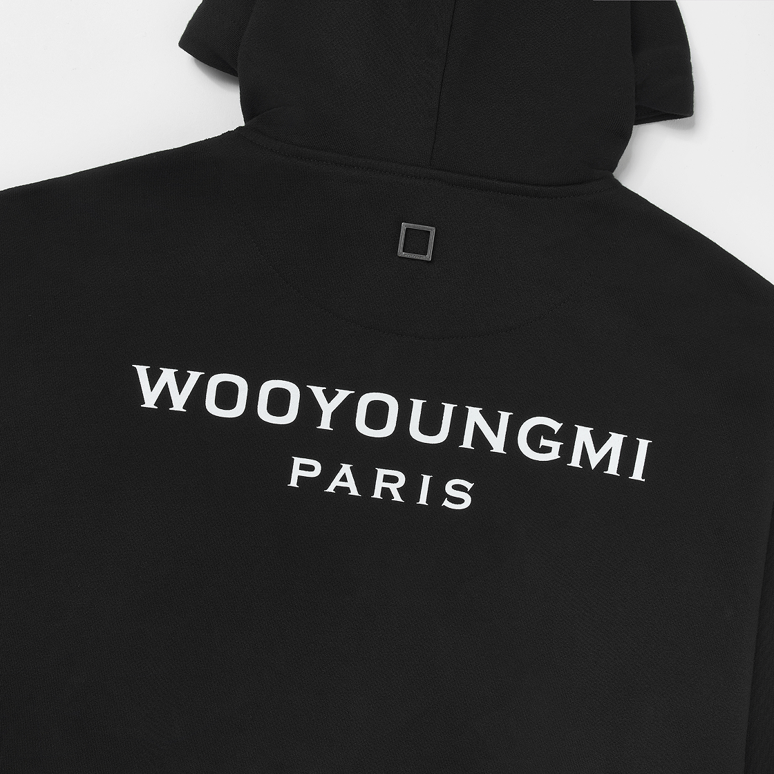 우영미 백로고 후드 집업 블랙 - 25FW(Wooyoungmi Back Logo Hoodie Zipup Black - 25FW) - 3