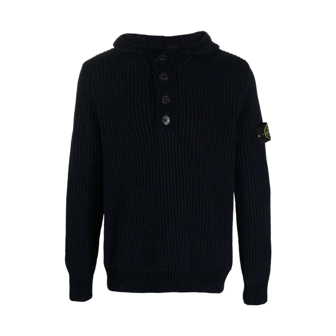 7515564A5-V0020 Stone Island 564A5 Cotton Chenille Hooded Knit Navy Blue - 21FW