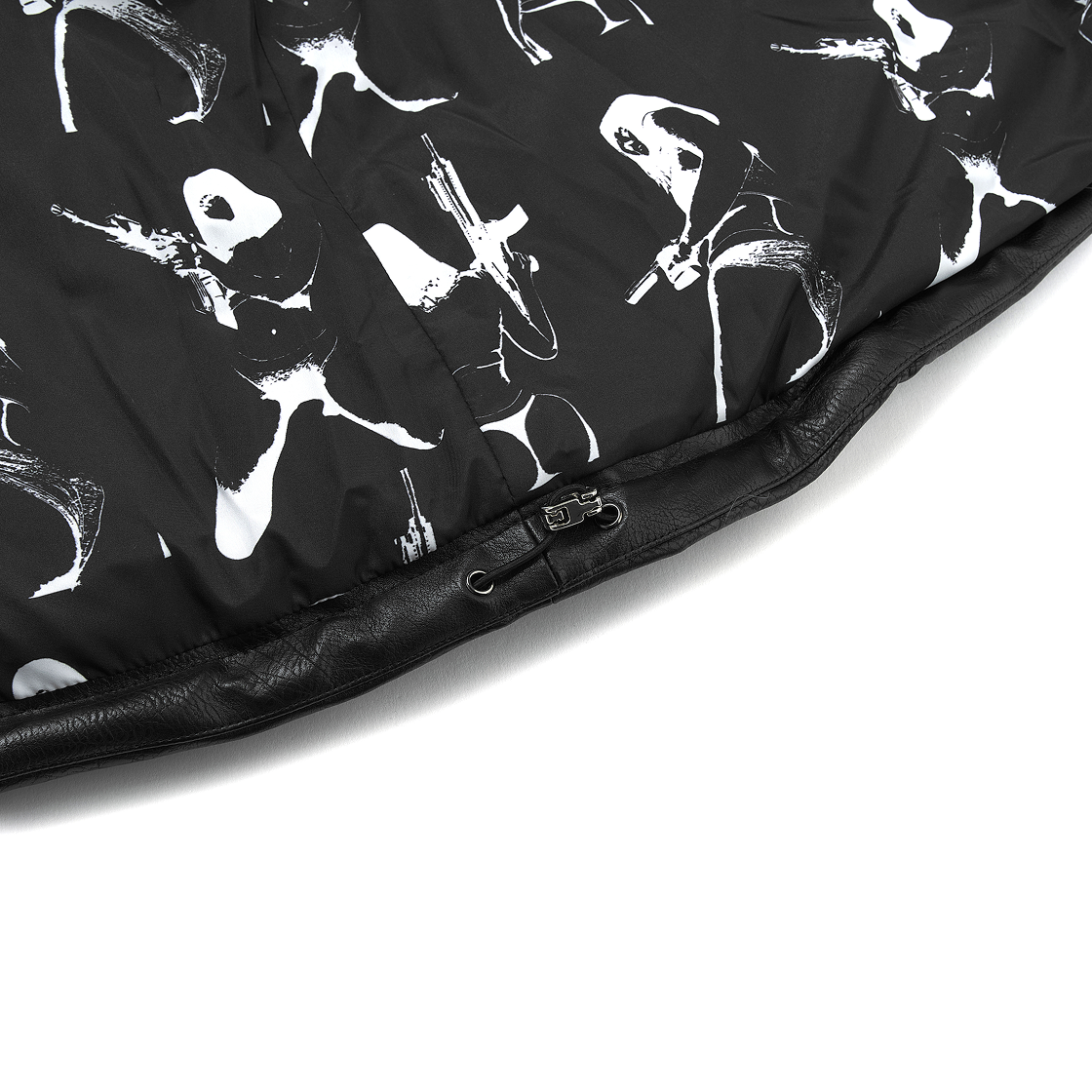 떠그 클럽 레더 퍼퍼 자켓 블랙 (덕 다운)(Thug Club Leather Puffer Jacket Black (Duck Down)) - 8