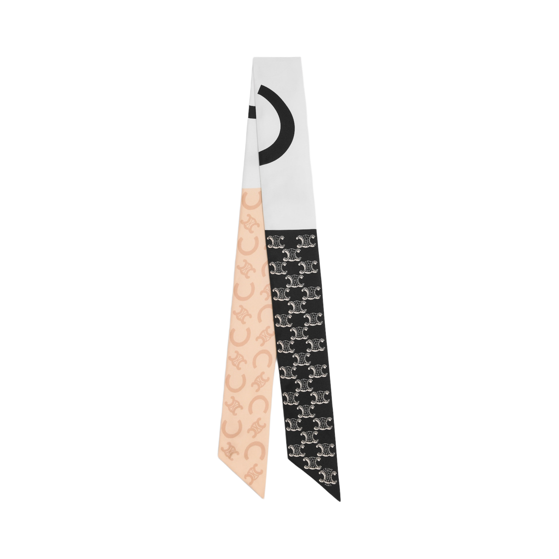 AA0A62W99-GFP9 (W) Celine Lavalliere in Silk Twill Optic White Black