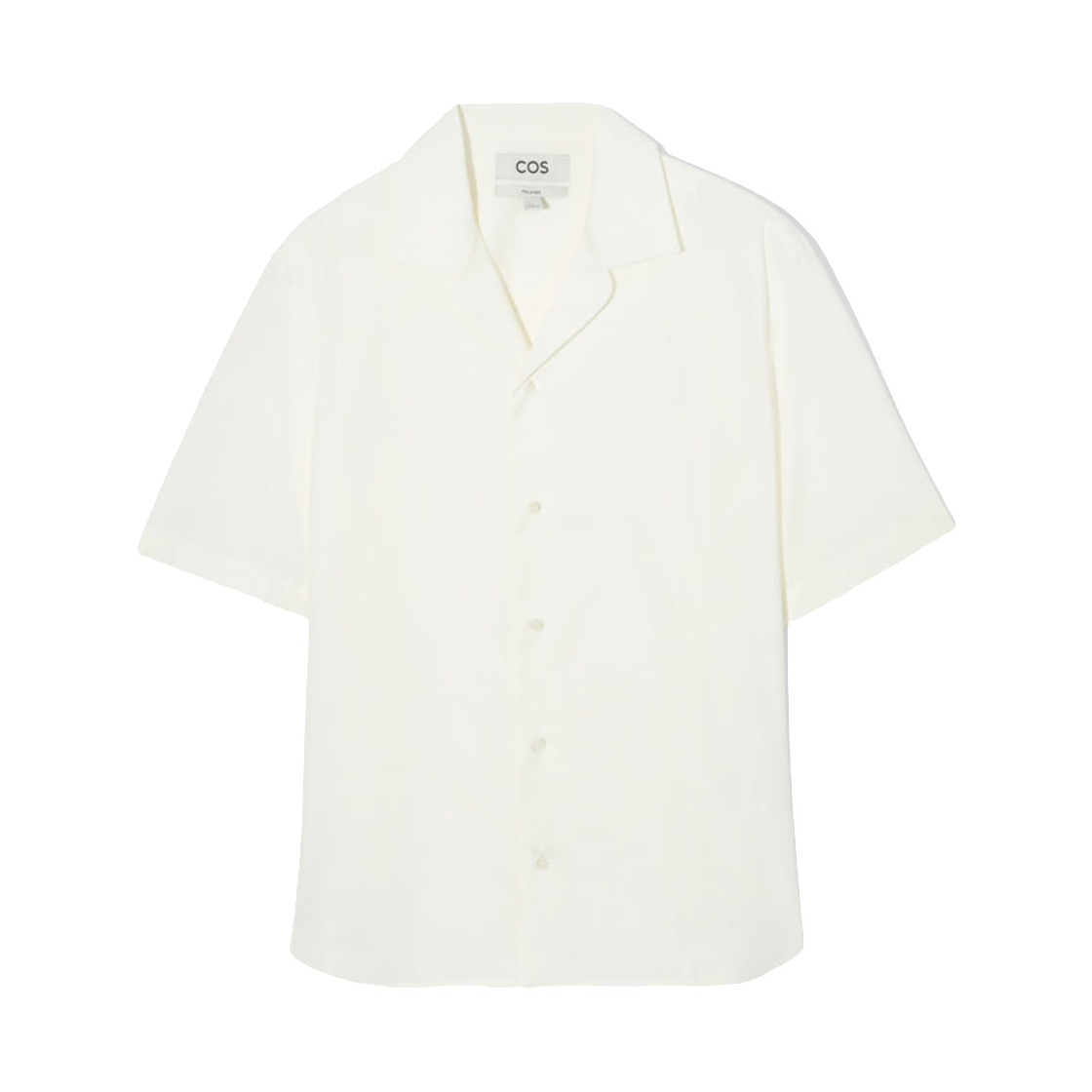 코스 쇼트 슬리브 실크 블렌드 셔츠 오프 화이트(COS Short Sleeve Silk Blend Shirt Off White) - 1