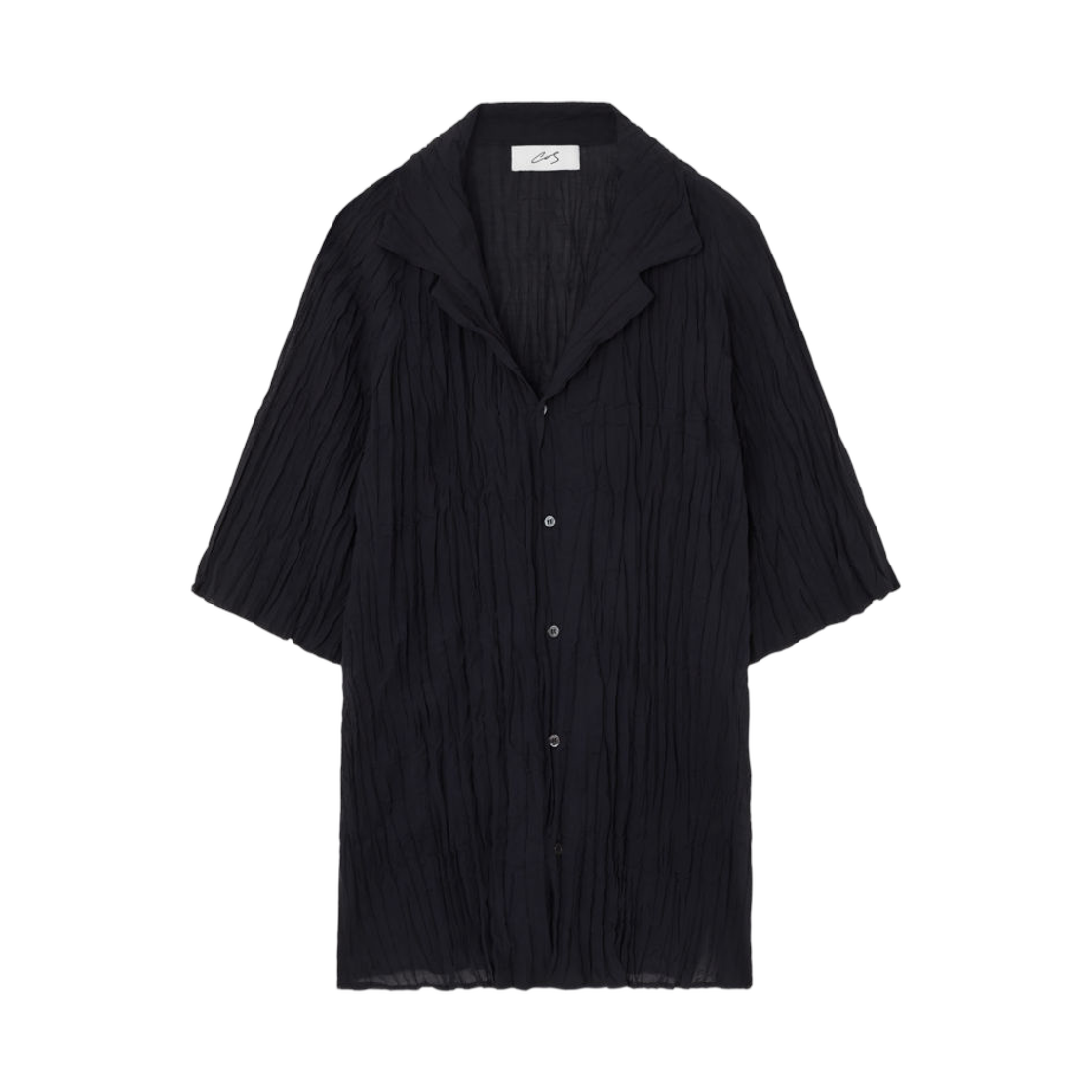 코스 크링클드 울 리조트 셔츠 네이비(COS The Crinkled Wool Resort Shirt Navy) - 1