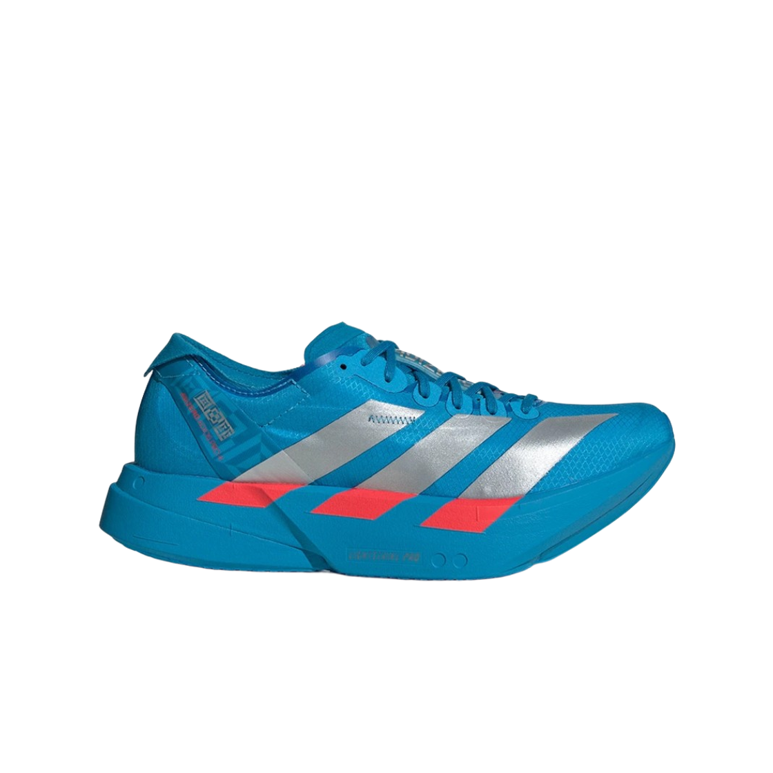 (W) 아디다스 아디제로 아디오스 프로 4 솔라 블루 실버 메탈릭((W) Adidas Adizero Adios Pro 4 Solar Blue Silver Metallic) - 1