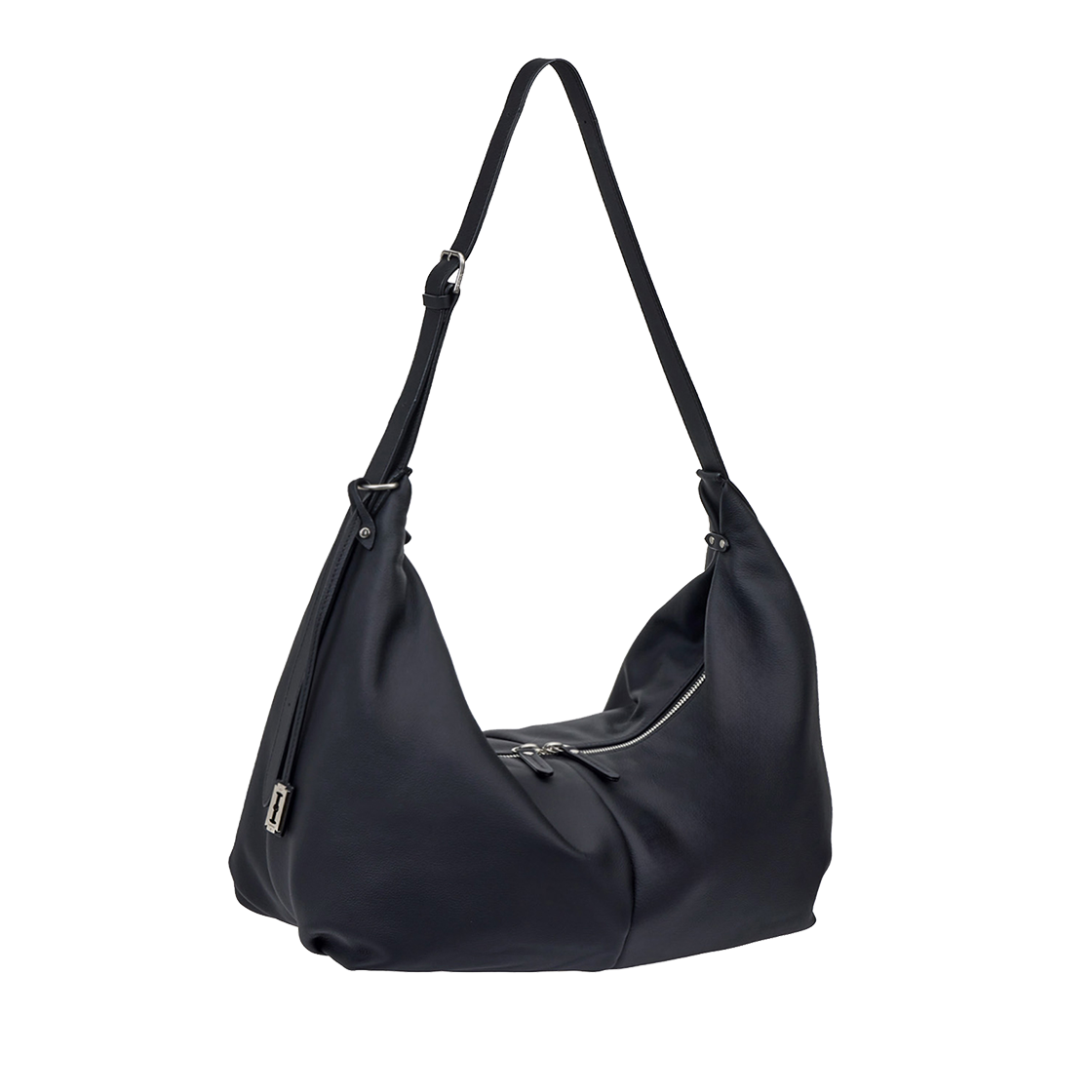 분크 하프문 그루비 호보 라지 블랙(vunque Halfmoon Groovy Hobo L Black)