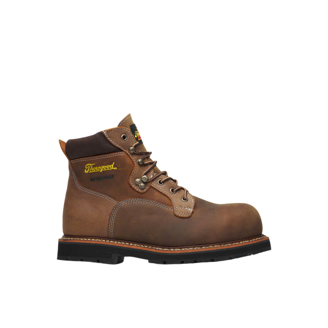 804-4144 Thorogood Iron River Series Waterproof Safety Toe 6Inch 90Degree Hi Crazy Horse - EE