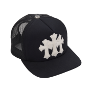 Chrome Hearts Cemetery Calf Hair Trucker Hat Black