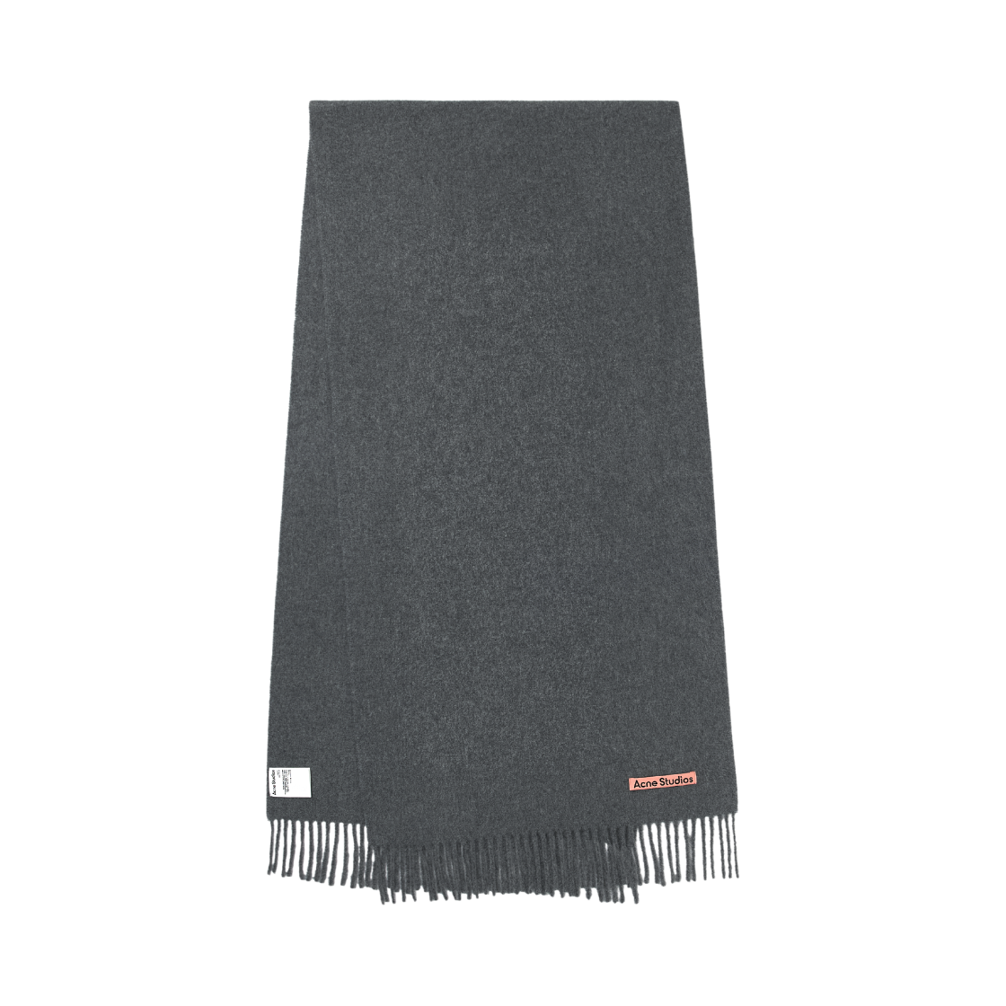아크네 스튜디오 내로우 울 프린지 머플러 그레이 멜란지