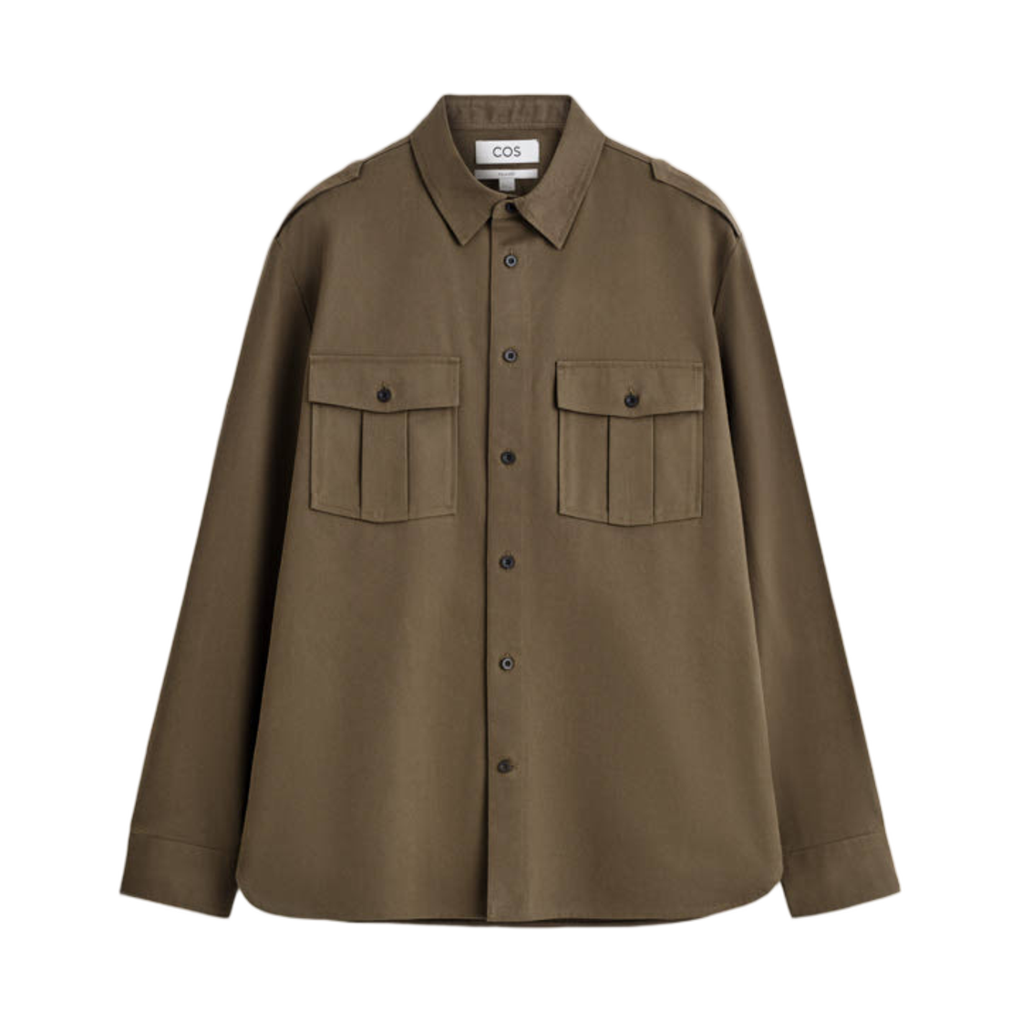 코스 에폴렛 디테일 코튼 셔츠 브라운(COS Epaulette Detail Cotton Shirt Brown) - 1