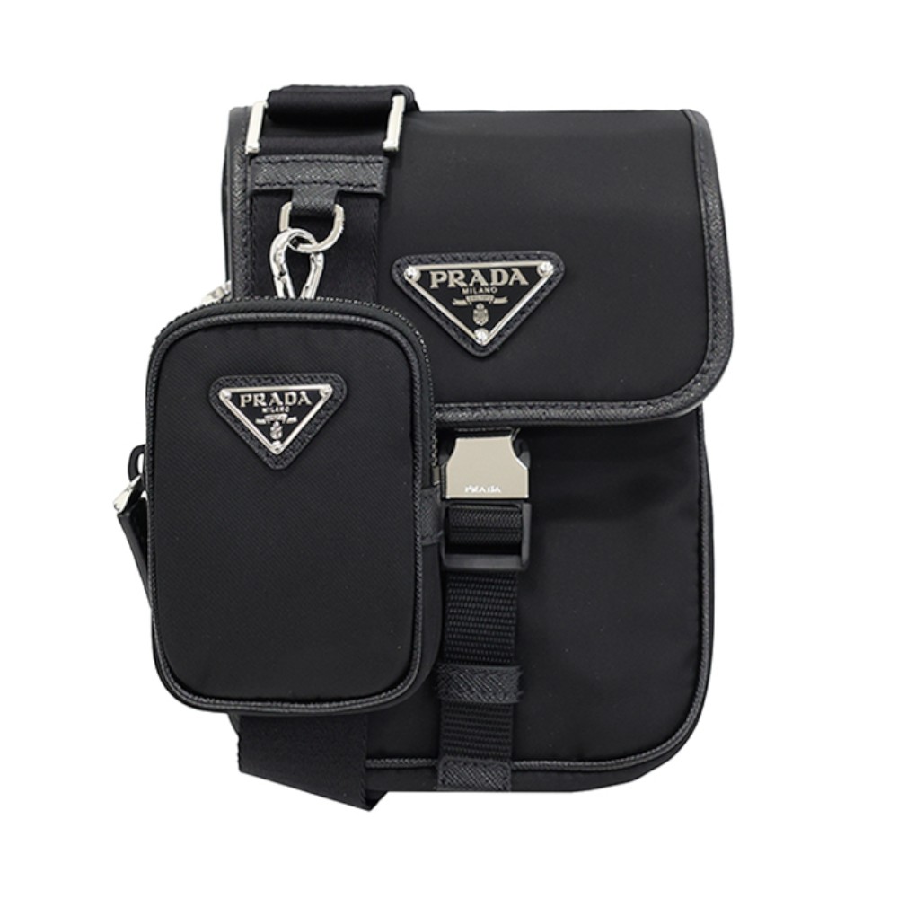 2VD043 2DMH F0002 [15%쿠폰]Prada Re-Nylon Saffiano Triangle Logo Shoulder Bag Black