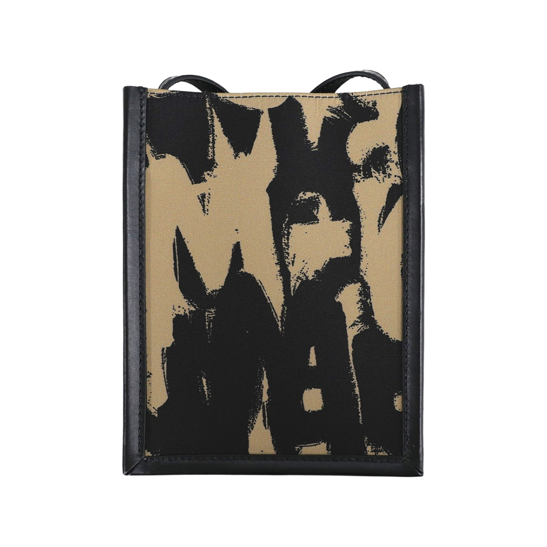알렉산더 맥퀸 그래피티 엣지 미니 크로스바디백 블랙 베이지(Alexander McQueen Graffiti Edge Mini Crossbody Bag Black Beige)