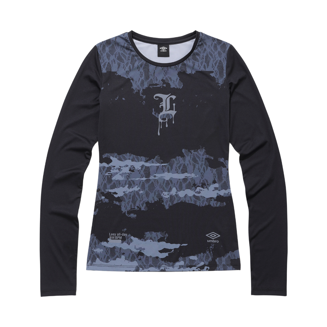 UP422CRLN0-BLK0 (W) Umbro x Leey Graphic Inner Top Black