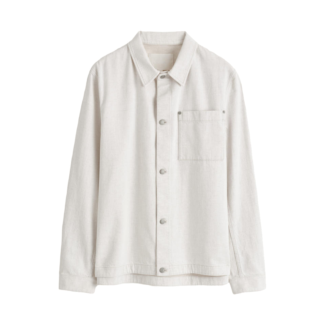 코스 코튼 리넨 데님 오버셔츠 화이트(COS Cotton Linen Denim Overshirt White) - 1