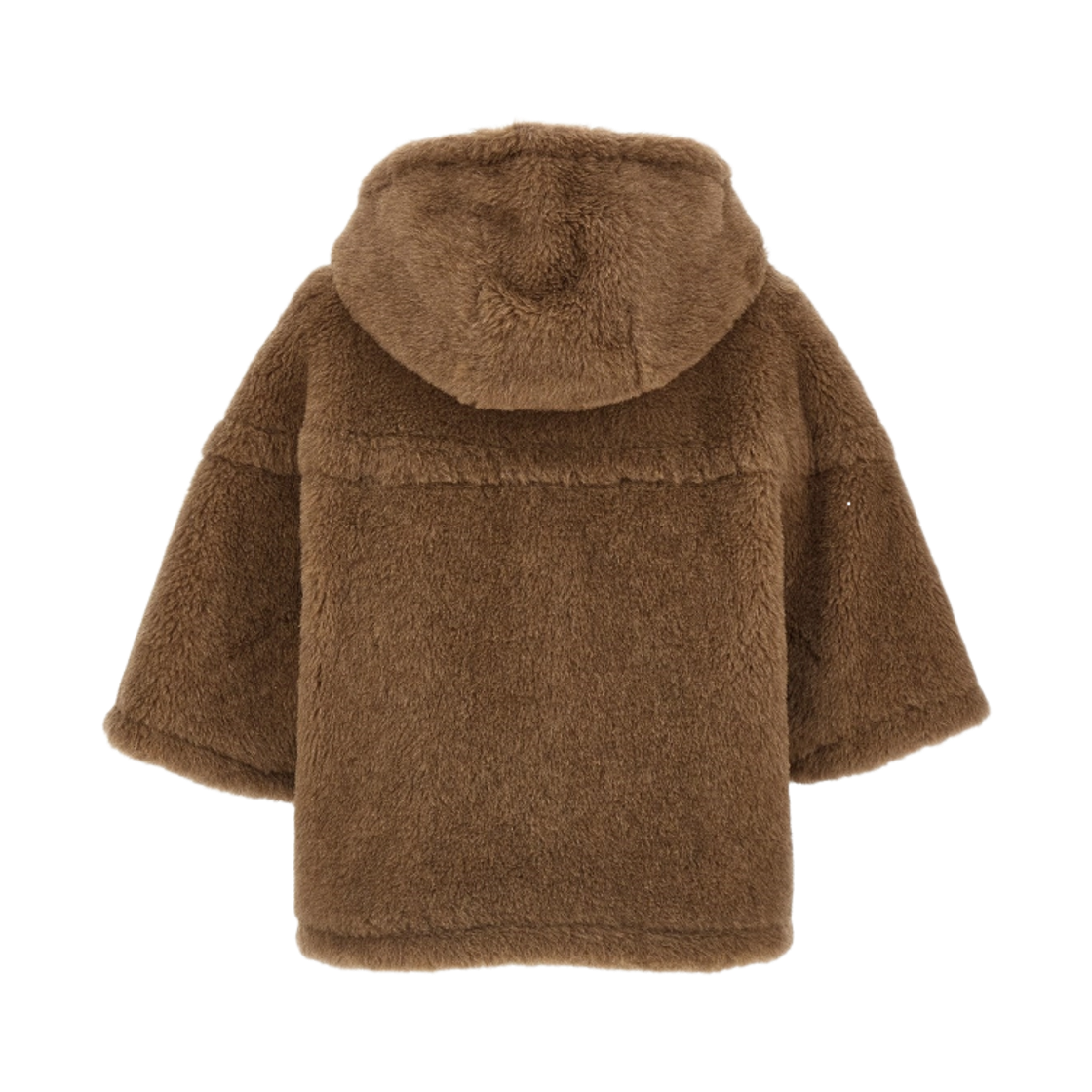 (W) 막스마라 페탈로4 지퍼 테디 후드 케이프 카멜((W) Max Mara Petalo4 Zipped Teddy Cape with Hood Camel) - 2