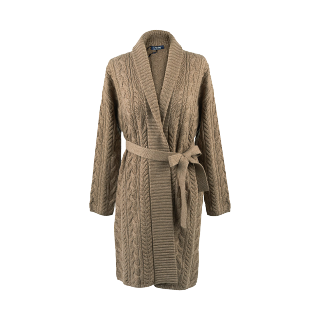 QUEBEC-006 (W) S Max Mara Quebec Wool and Cashmere Knit Cardigan Camel
