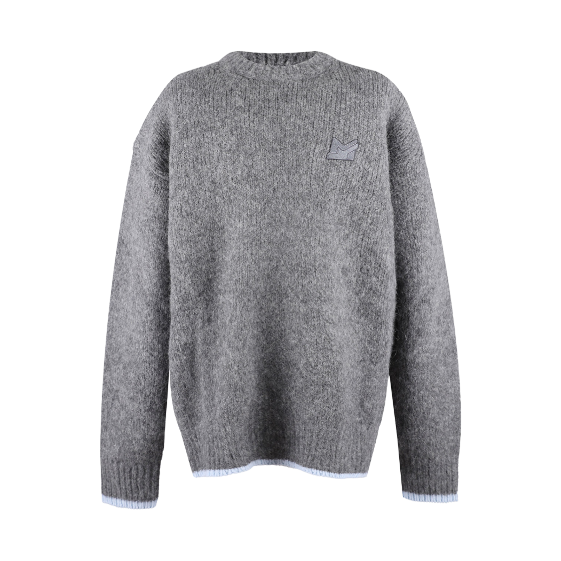 메종 키츠네 MK 패치 스웨터 그레이 멜란지(Maison Kitsune MK Patch Sweater Grey Melange)