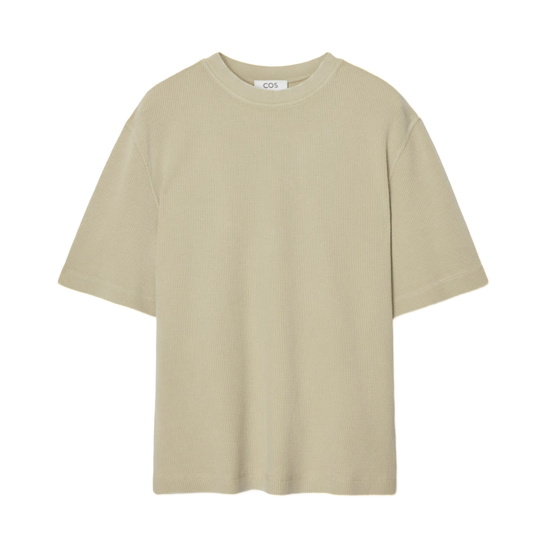 코스 릴랙스드 와플 저지 티셔츠 스톤(COS Relaxed Waffle Jersey T Shirt Stone) - 1
