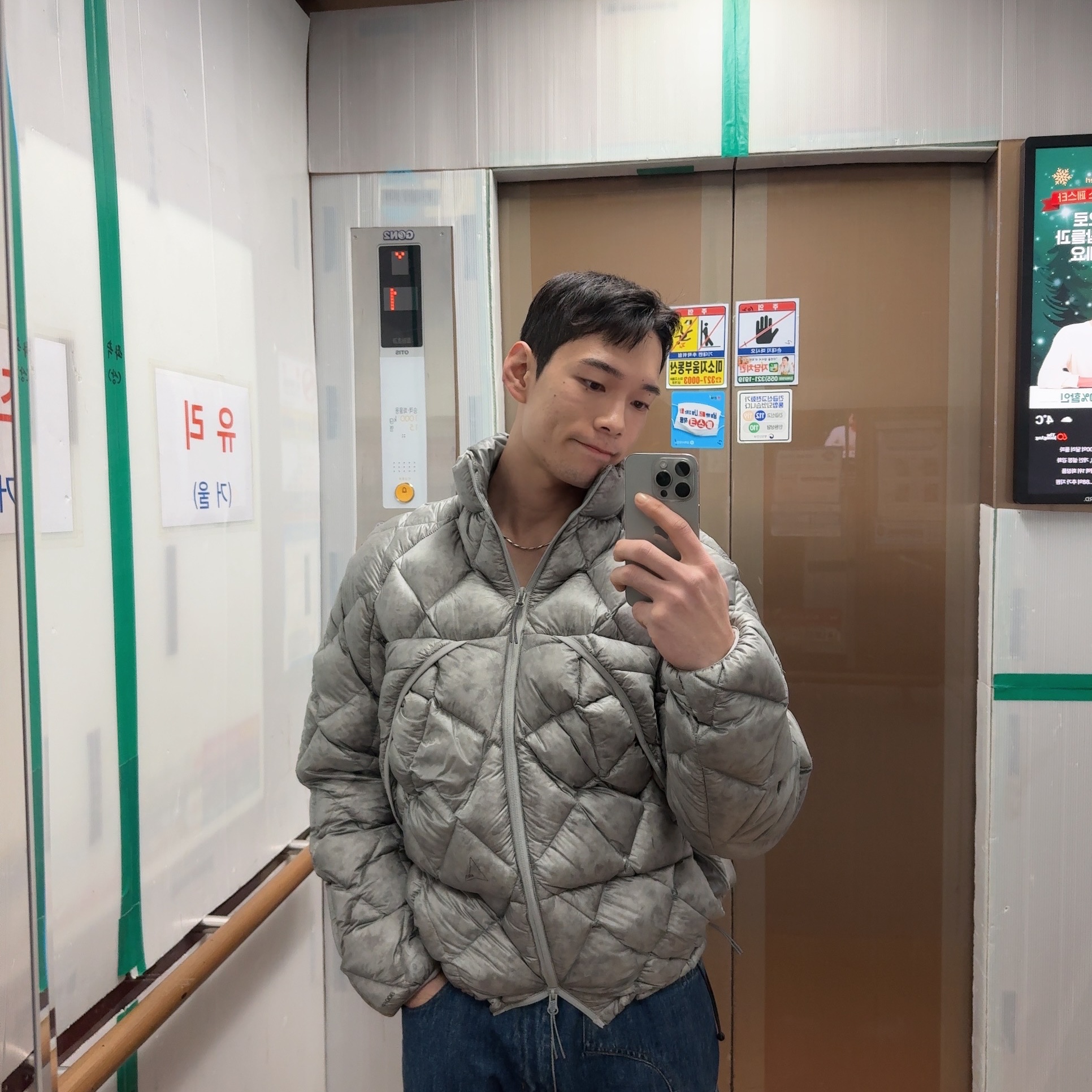 ROA Nuna 800 Fill Power Hooded Down Jacket Silver 착용 스타일 - 2