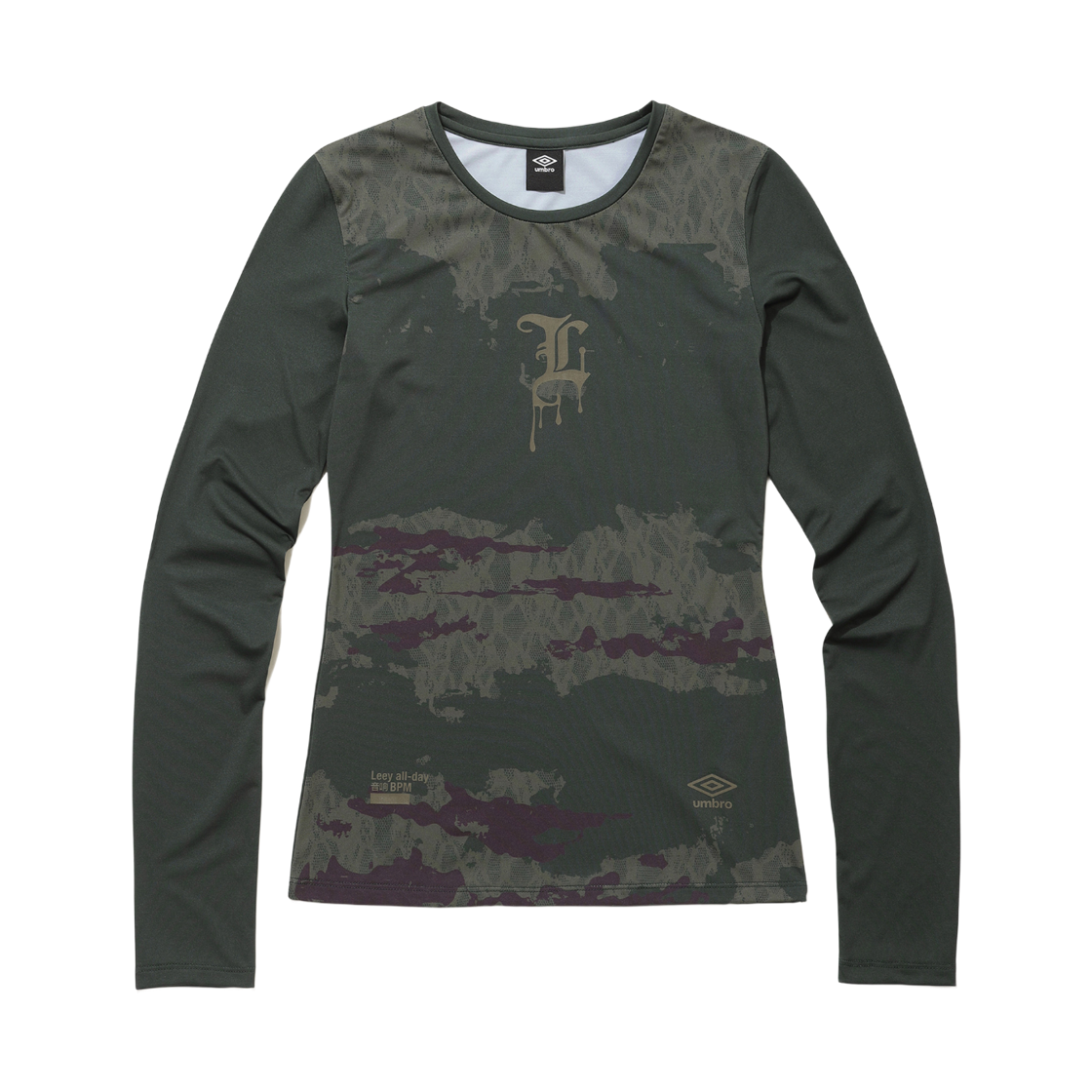 (W) 엄브로 x 엘이이와이 그래픽 이너탑 카키((W) Umbro x Leey Graphic Inner Top Khaki)