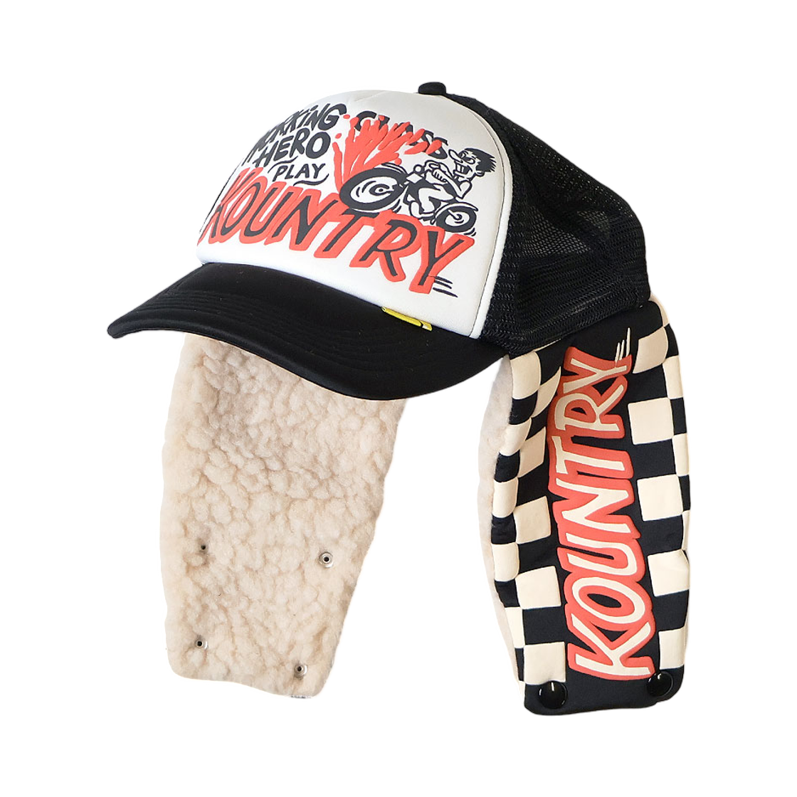 K2512XH823 Kapital Country Racer Lumber Truck Cap Checkered Red