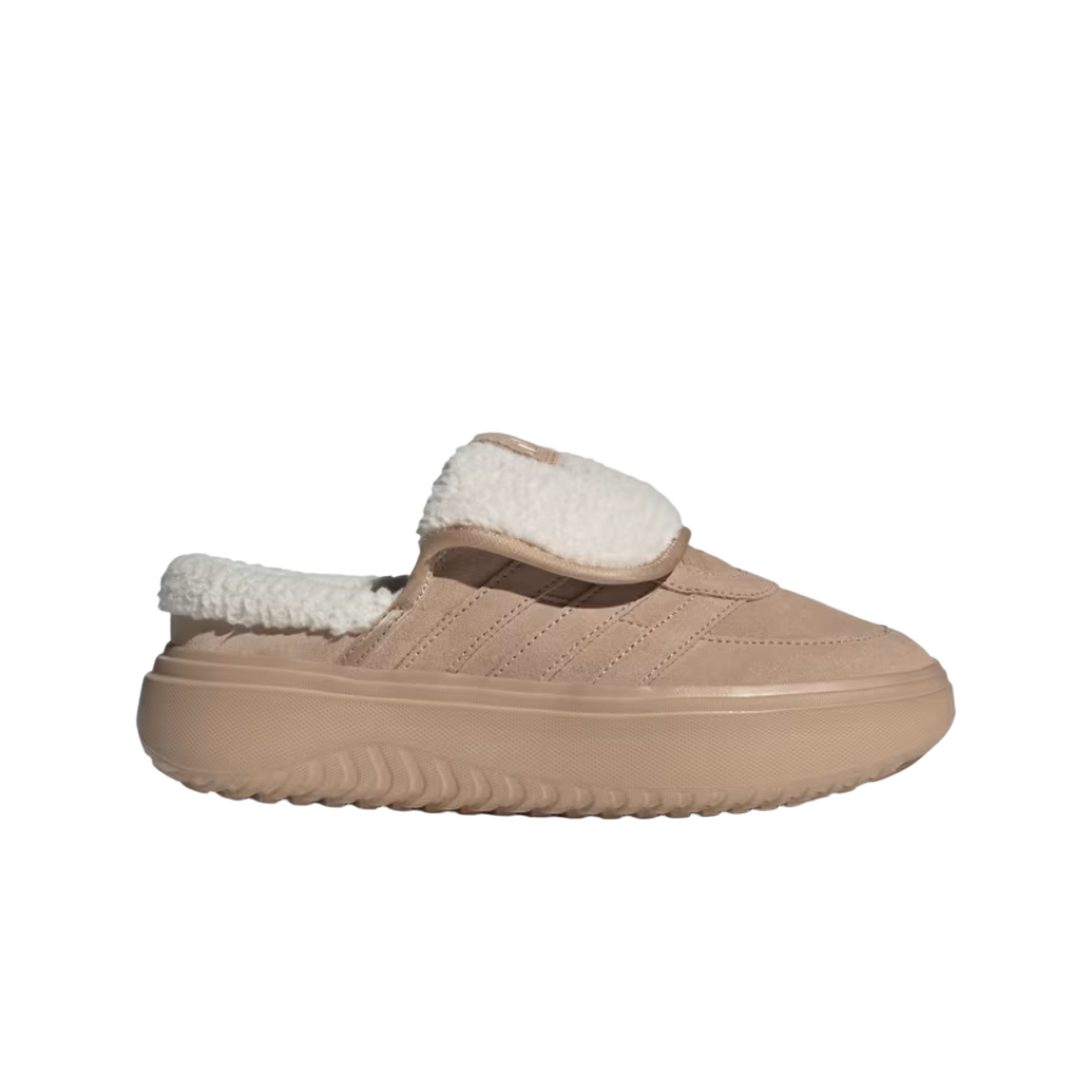 (W) 아디다스 그랜드 코트 뮬 웜 샌드스톤 원더 화이트((W) Adidas Grand Cour Mule Warm Sandstone Wonder White) - 1