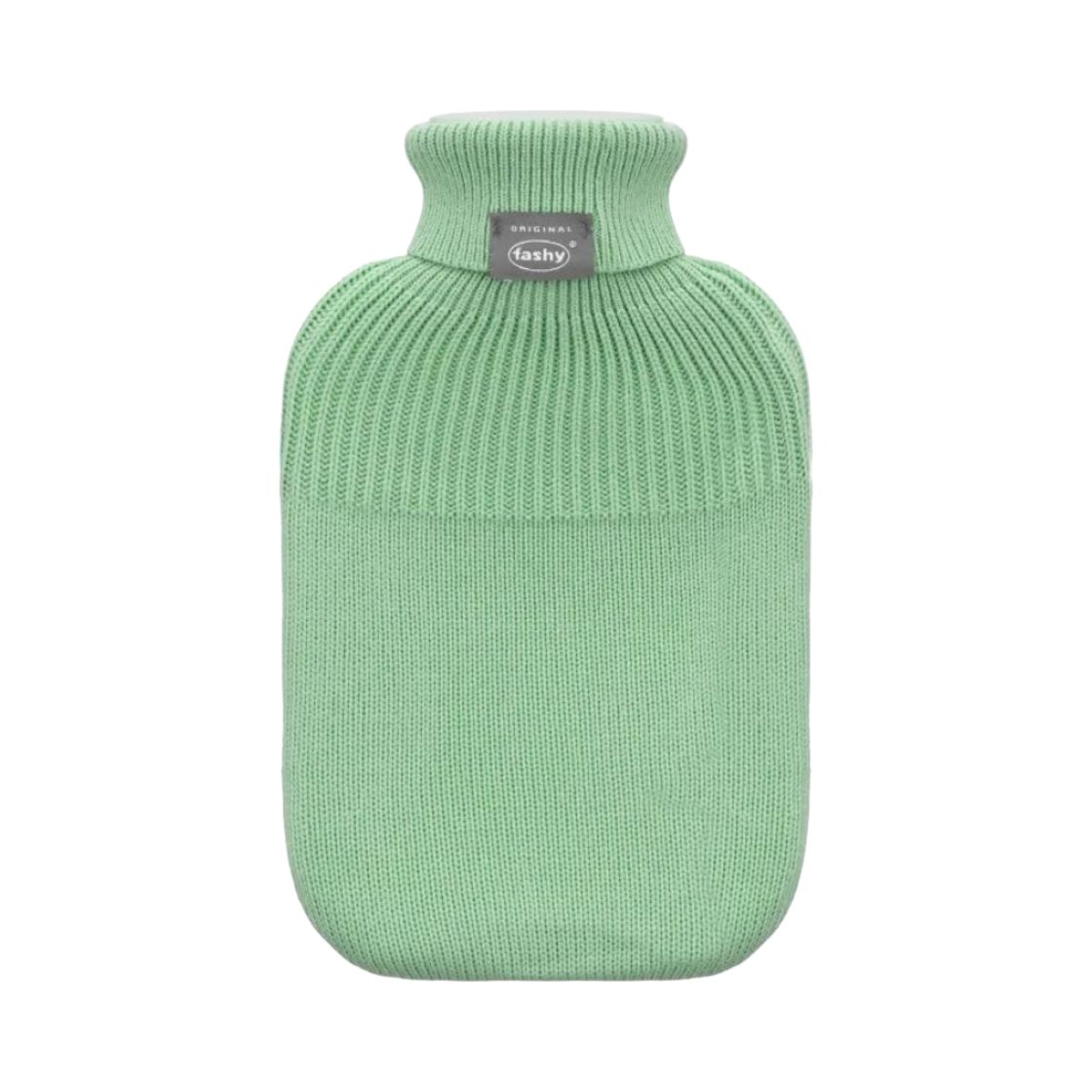 67494-63 Fashy Hot Water Bottle 2L with Knitted Cover Green
