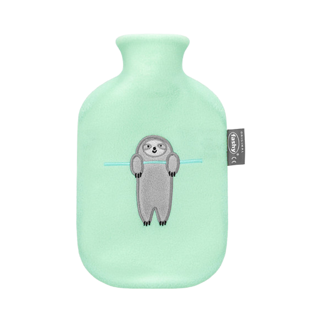 파쉬 플리스 커버 핫 워터 보틀 0.8L 민트(Fashy Hot Water Bottle 0.8L with Fleece Cover Mint)