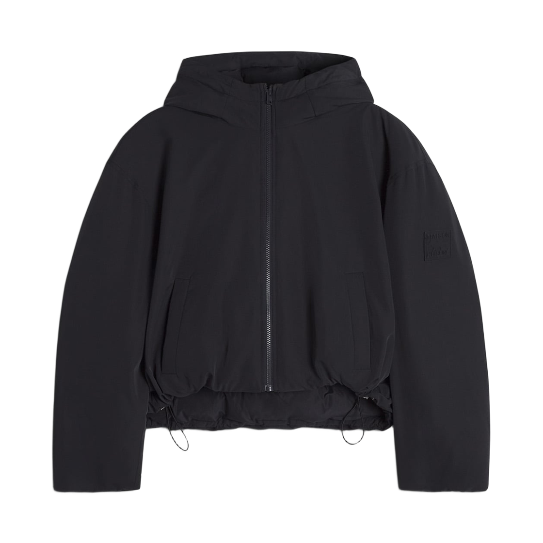 (W) 메종 키츠네 후드 퍼퍼 블랙((W) Maison Kitsune Hooded Puffer Black)