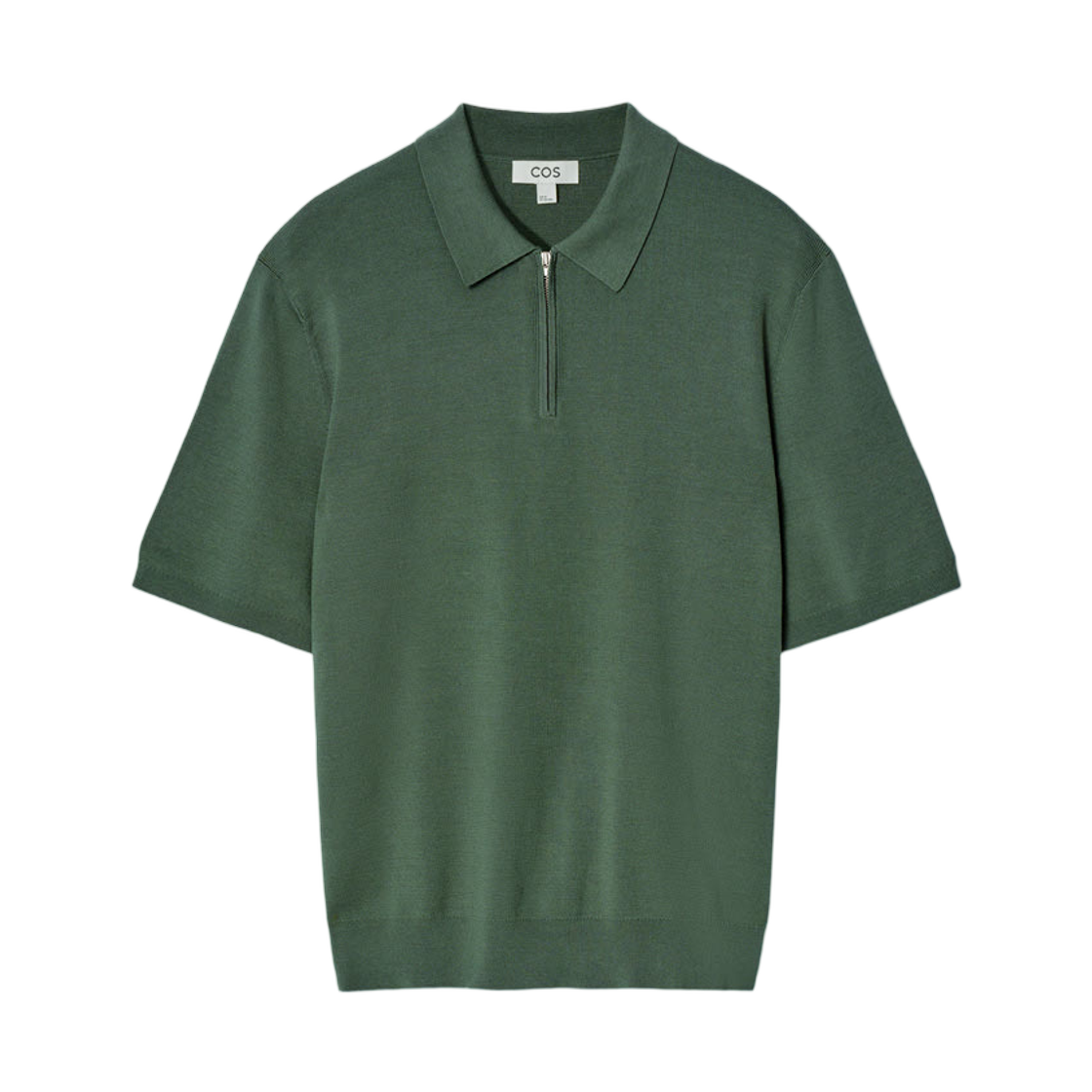 코스 레귤러 니티드 하프 집 폴로 셔츠 그린(COS Regular Knitted Half Zip Polo Shirt Green) - 1