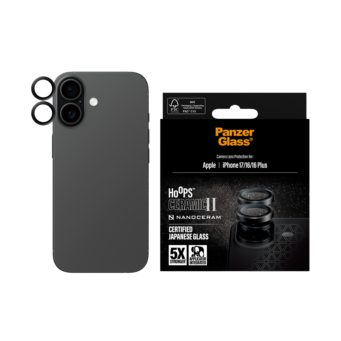 판저글래스 훕스 카메라 렌즈 프로텍터 아이폰 17(PANZERGLASS Hoops Camera Lens Protector iPhone 17)