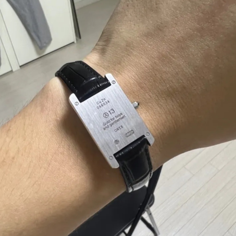 NUMBERING #1901 A13 Watch Bracelet Black/Silver 착용 스타일