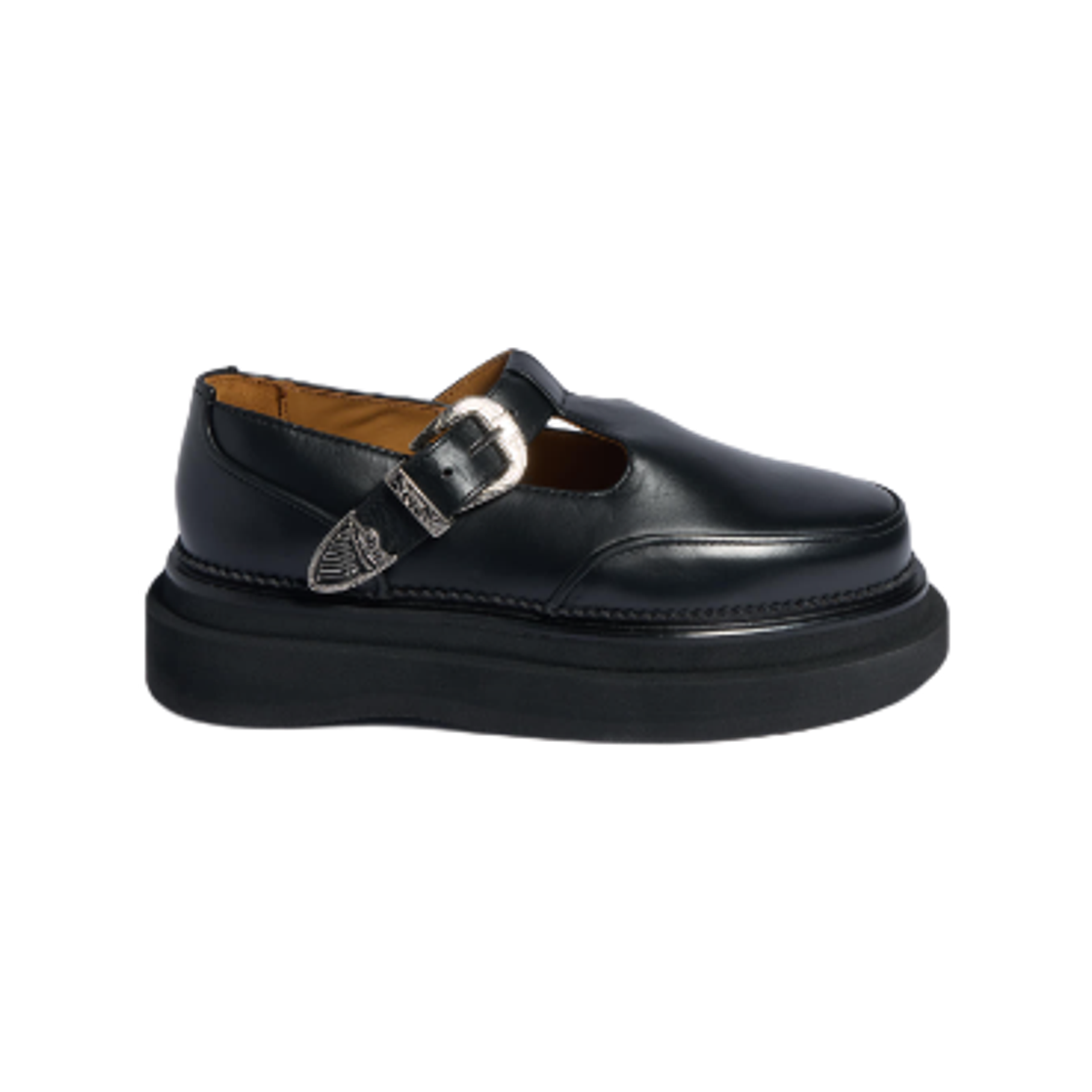 AJ1415 (W) Toga AJ1415 Platform Strap Shoes Black