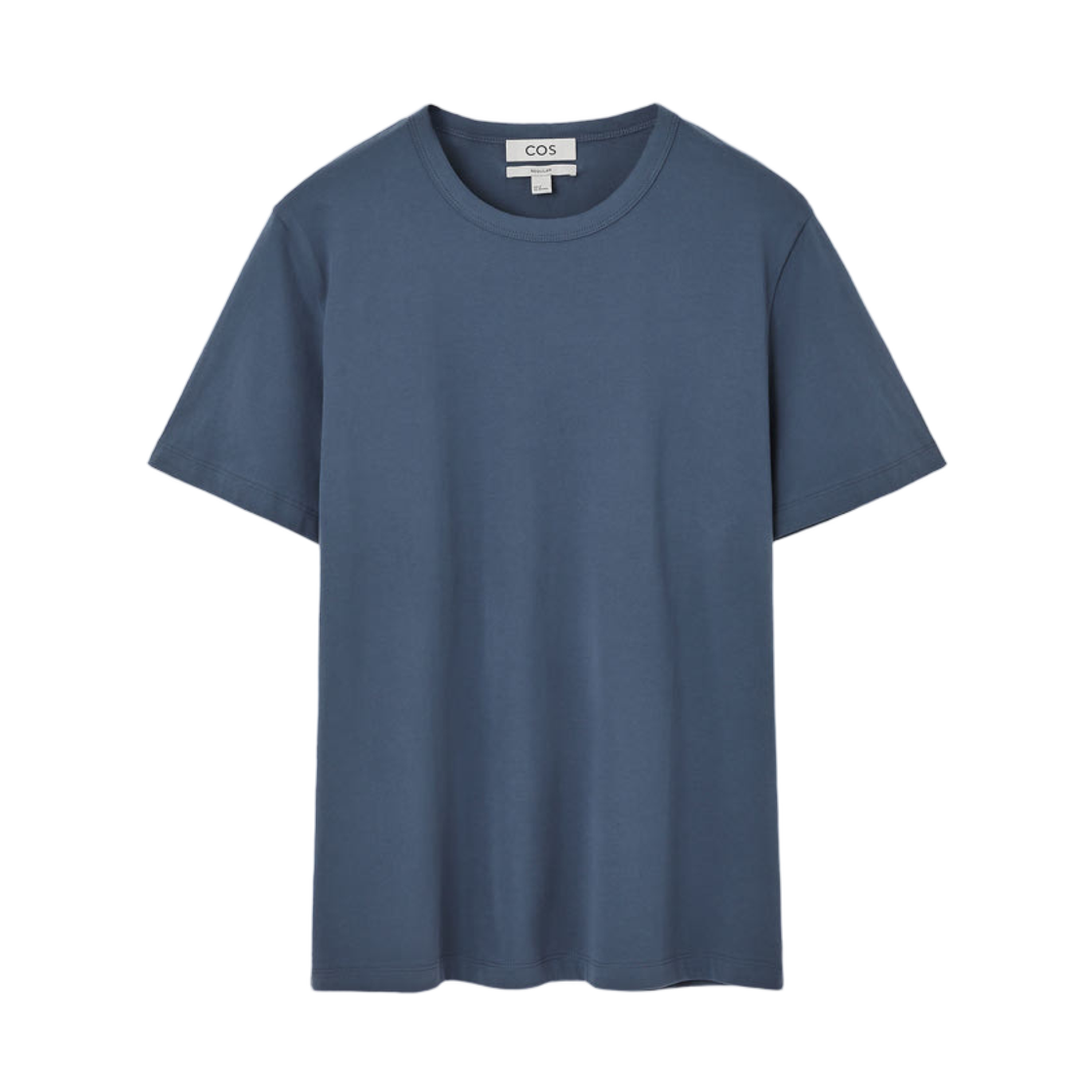 코스 레귤러 브러쉬드 코튼 티셔츠 인디고 블루(COS Regular Brushed Cotton T Shirt Indigo Blue) - 1