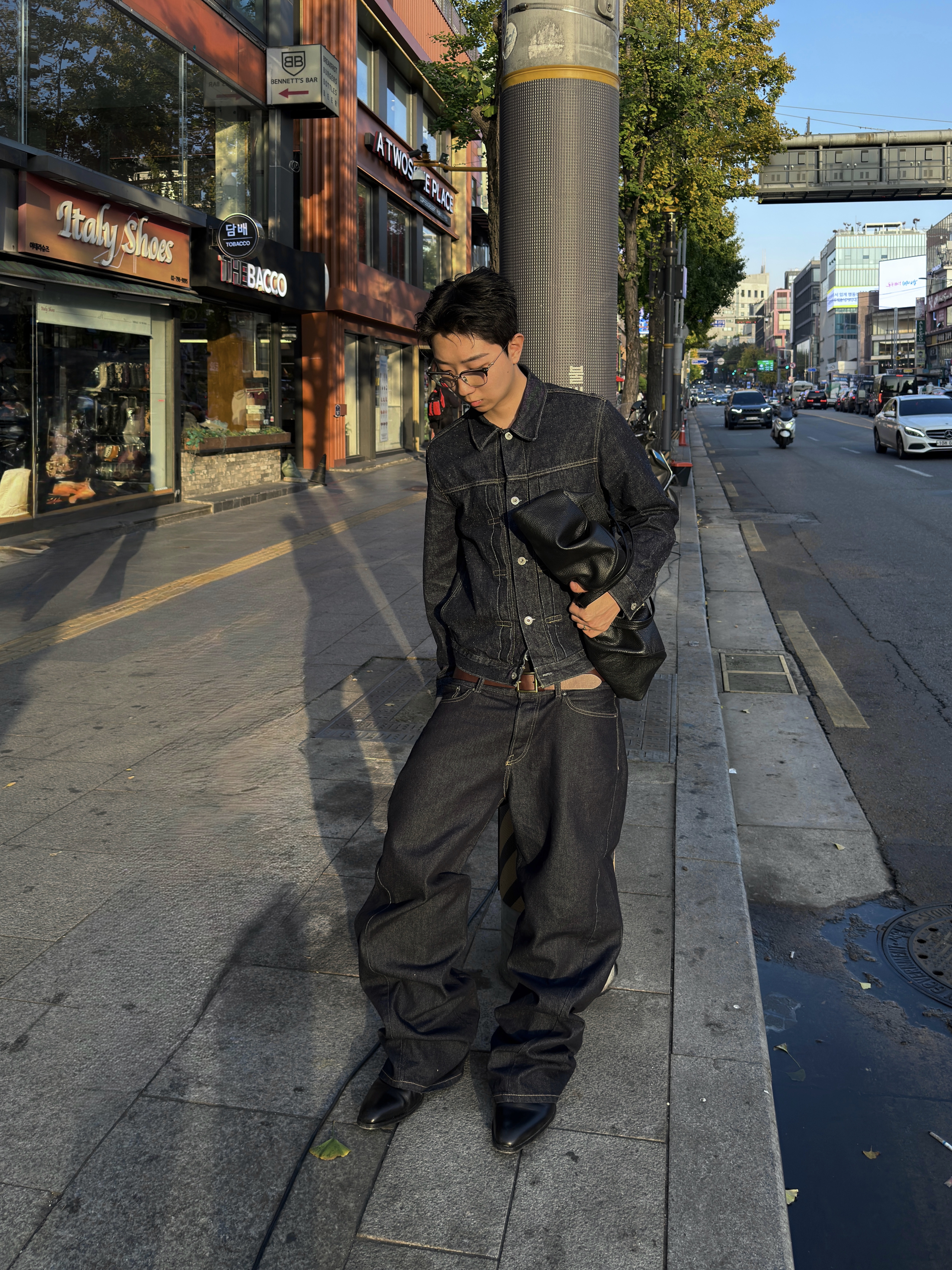 Levi's Type I Jacket Dark Indigo 착용 스타일 - 1
