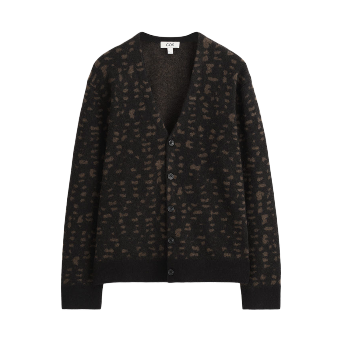 코스 지오메트릭 울 알파카 가디건 브라운 지오메트릭(COS Geometric Wool Alpaca Cardigan Brown Geometric) - 1