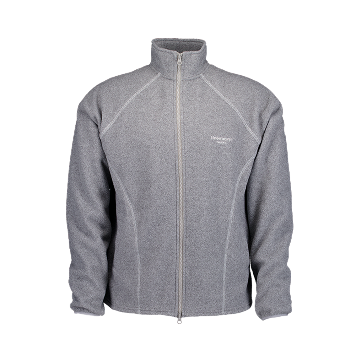 언더마이카 무.159 콤비 지오 라인 플리스 집업 멜란지그레이