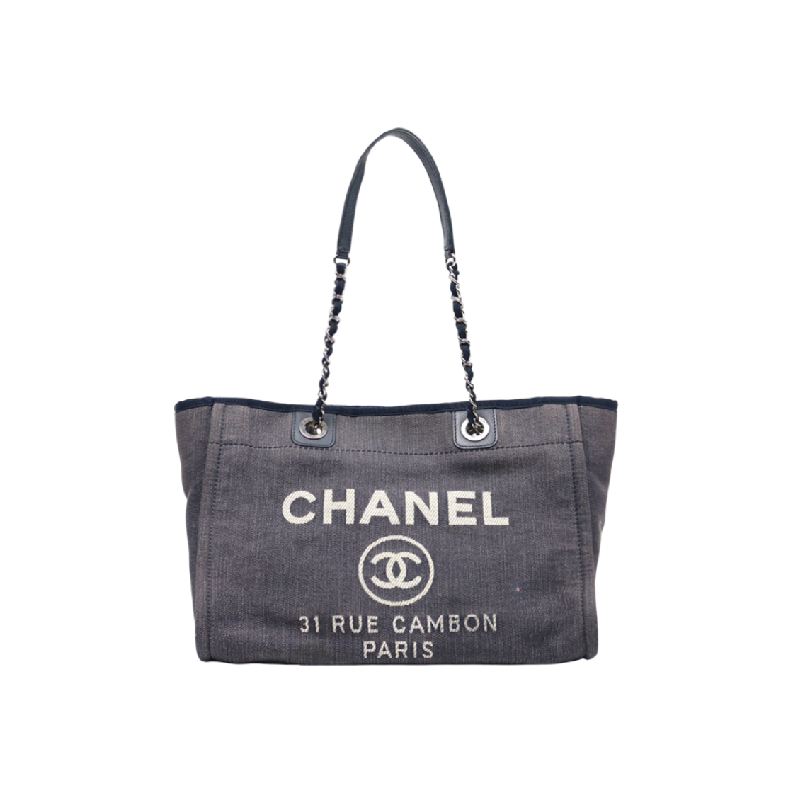 IT33TW5HR6OC Chanel Navy Deauville Shoulder Bag D-A44365