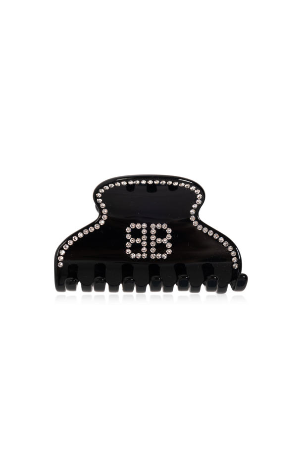 769727TZF2S5642 (W) Balenciaga BB Holli Hair Clip Black