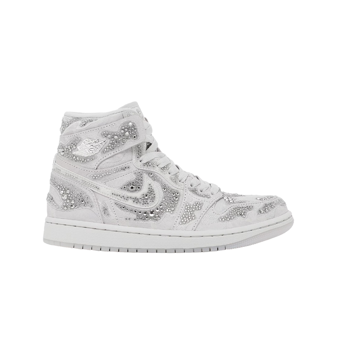 (W) 조던 1 x 스와로브스키 레트로 하이 OG 바스트 그레이 포톤 더스트