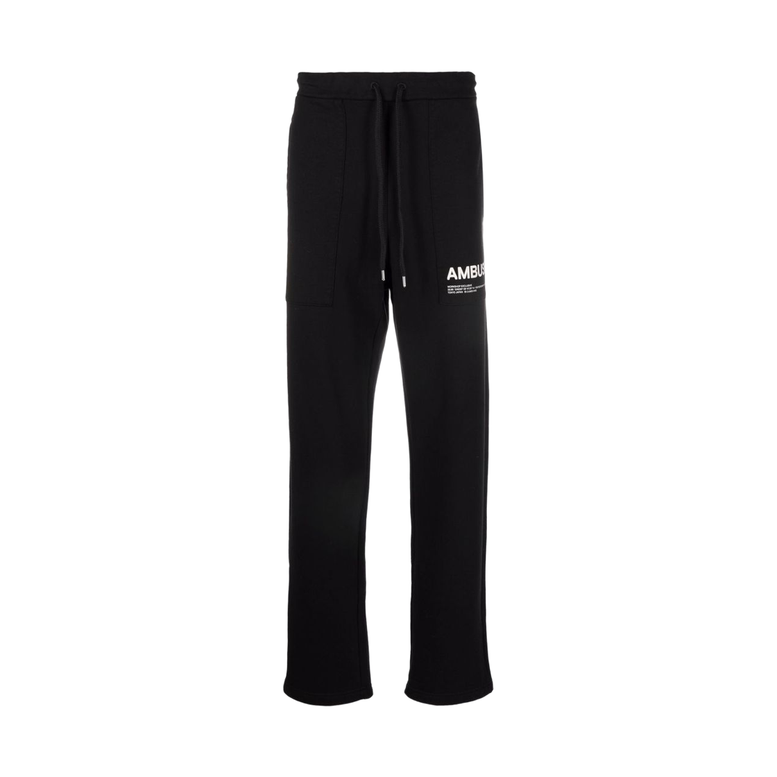 앰부쉬 플리스 워크샵 팬츠 블랙 화이트(Ambush Fleece Workshop Pants Black White)