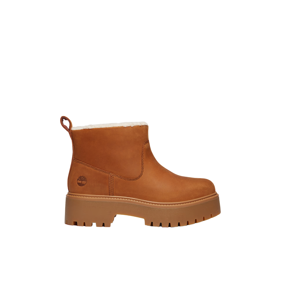 (W) 팀버랜드 스톤 스트릿 웜 라인드 플랫폼 부츠 러스트 누벅((W) Timberland Stone Street Warm Lined Platform Boots Rust Nubuck) - 1