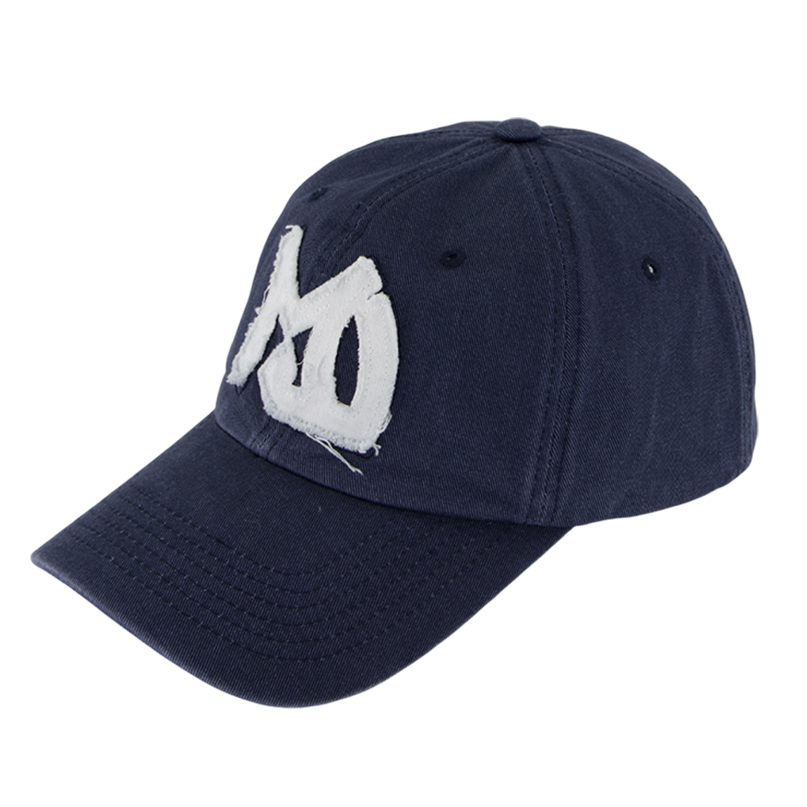 언더마이카 무.146 아플리케 로고 베이스볼 캡 데님 블루