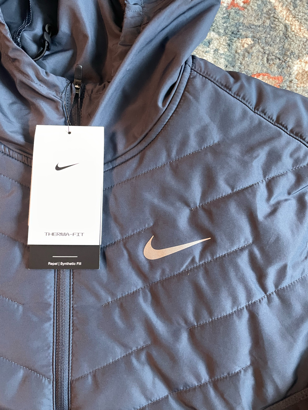 Nike Therma-Fit Repel Synthetic Fill Running Jacket Thunder Blue - Asia 착용 스타일 - 2
