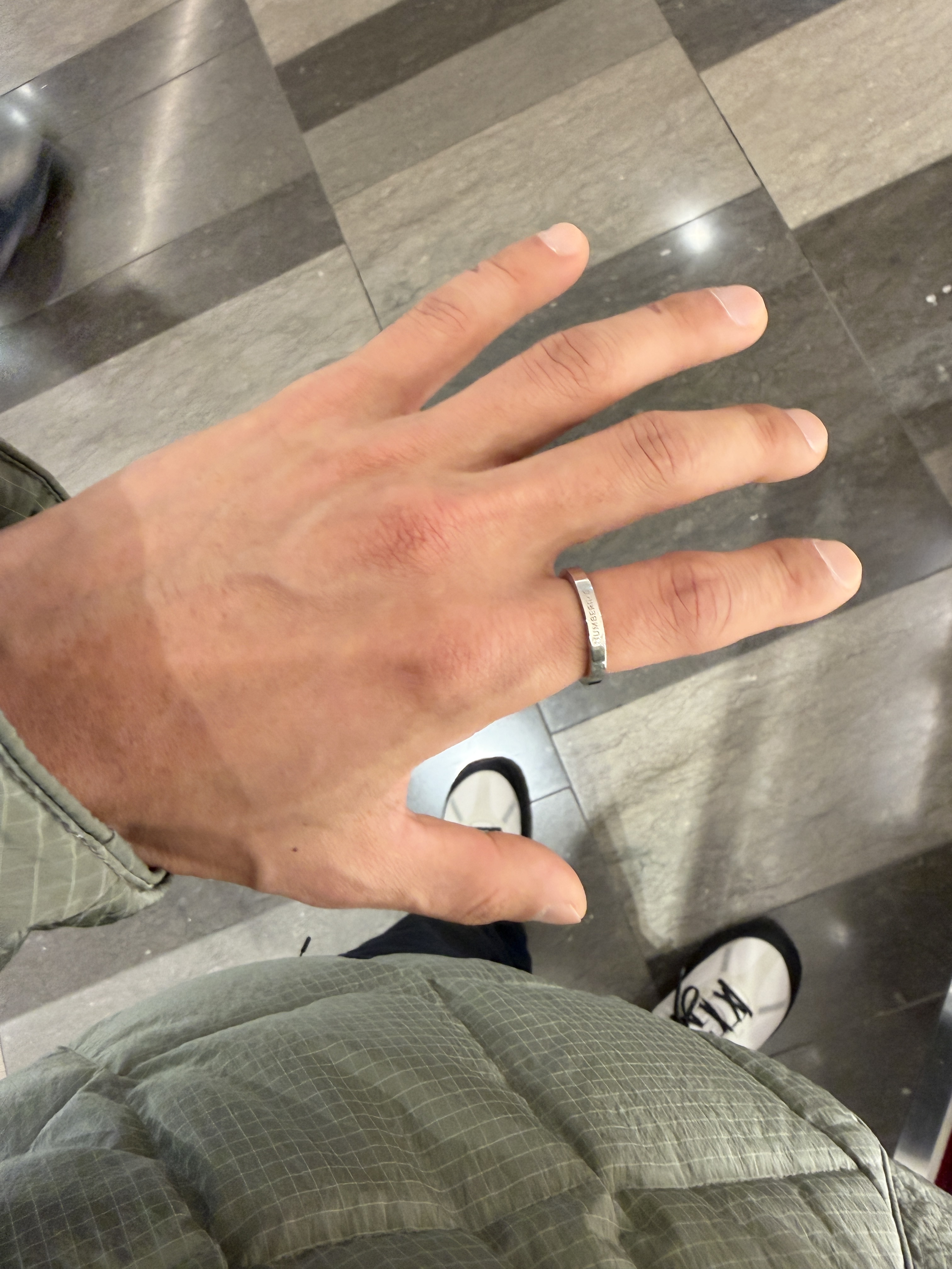 NUMBERING #3414 Side Pave Ring Silver, Norda 001/A Cinder 착용 스타일