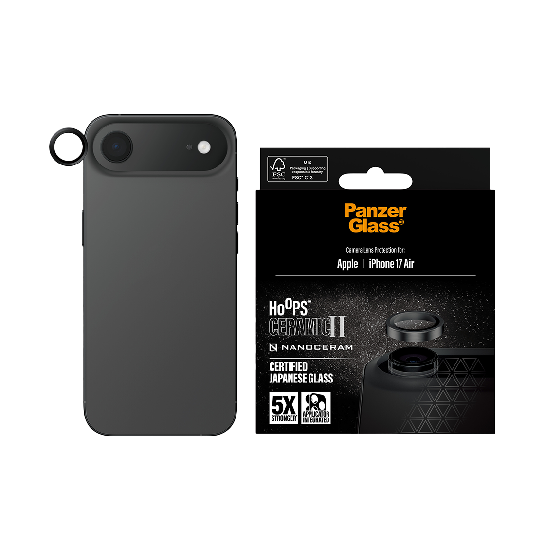 판저글래스 훕스 카메라 렌즈 프로텍터 아이폰 17 에어(PANZERGLASS Hoops Camera Lens Protector iPhone 17 Air)