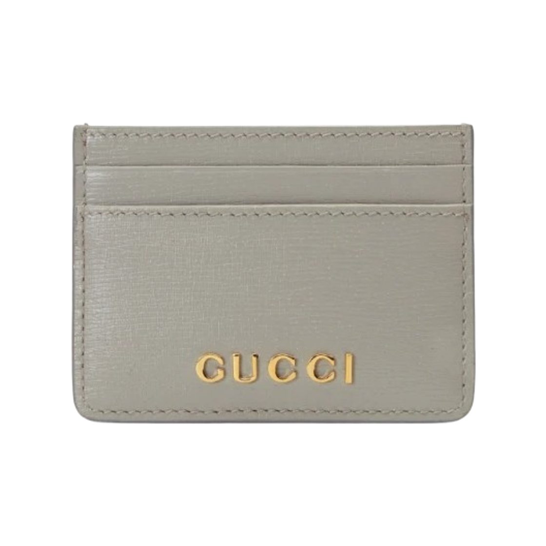구찌 로고 레더 카드 홀더 그레이(Gucci Logo Leather Card Holder Grey) - 1