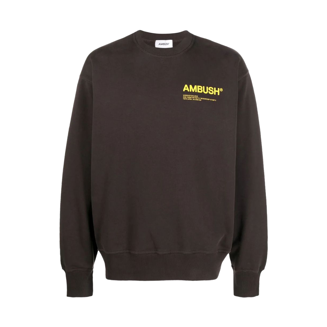 앰부쉬 플리스 워크샵 크루넥 초콜릿 토르테 솔라 파워(Ambush Fleece Workshop Crewneck Chocolate Torte Solar Power)