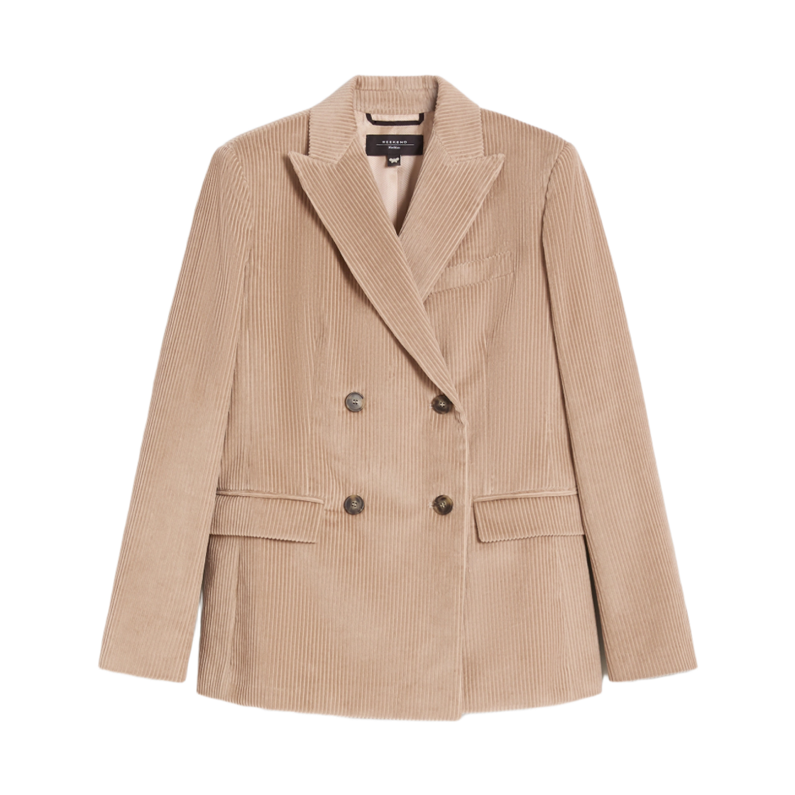 KATANGA-014 (W) Weekend Max Mara Katanga Double Breasted Velvet Blazer Sand